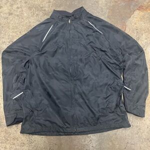 ASICS Camo Windbreaker Zip Up Men’s Extra Large Black Sports Lightweight Retro